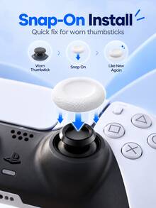 10pcs Controller Joystick Caps, Colorful TPU Joystick Replacement Covers, Anti-Slip Textured Analog Joystick Repair Caps, No Disassembly Required, Suitable For DualSense Game Controller Mushroom Joystick Caps, Gaming Accessories - View 6