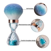 BS-MALL Soft Bristled Large Head Cleaning Brush Powder Cleaning Beauty Tool Brush Forme Sablier - Blue - View 2