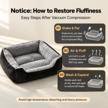 Thickened Plush Pet Bed Sofa - Non-Slip Rectangular Design, Multiple Sizes And Colors, Warm In Winter, Suitable For All Seasons, Soft Filling, Suitable For Small And Medium-Sized Dogs And Cats Sleep, Thickened Warm Square Pet Bed, Soft Plush Cat Bed Dog Bed, Small And Medium-Sized Dogs And Cats Home Sleep Mat, Soft Fluffy Plush Pet Bed, Warm And Comfortable Square Washable Pet Bed, Indoor Pet Sofa Bed, Suitable For Autumn And Winter - Multicolor - View 7