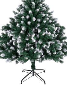Snow Flocked Artificial Christmas Tree With Foldable Metal Stand, Easy Assembly, Frosted Pine Branches, Xmas Decor Tree For Living Room, Fireplace & Porch, Ideal For Families & Holiday Decor Lovers - Multiple Specifications - View 6