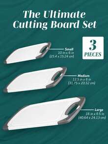 3pcs/1pc Set Non-Slip Black Cutting Board With Juice Groove Rim, Dishwasher , American Style Kitchen Chopping Mat, Multi-Size Food Cutting Board - View 4
