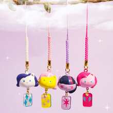1pc Cute My Little Pony Keychain, Pinkie Pie Fluttershy Rarity Twilight Sparkle Phone Lanyard, Cartoon Bag Charm Pendant For Girls - Multicolor - View 7