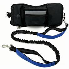 Pet Dog Leash With Multifunctional Waist Bag - Adjustable Waist Belt, Outdoor Sports, Walking, Jogging, Hands-Free Pet Leash - Elastic, Reflective, Suitable For Large, Medium And Small Dogs - Multicolor - View 14