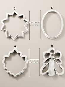 Snowflake Clay Cutters For Earrings, Festive Polymer Clay Earring Cutter Mold, Pointed Edges Layered Shape, DIY Polymer Clay Earring Making Supplies - White - View 9
