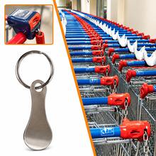 6pcs Stainless Steel Shopping Cart Tokens Keychain, Trolley Unlock Key Ring, Creative Supermarket Cart Token Pendant Charm, Portable Metal Hanging Accessory - Multiple Specifications - View 2