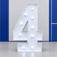 1pc 3ft/91.5cm/36in Illuminated Digital Marquee Frame With 0-9 KT Board, Plug-In KT Board With Stand, Party Decor Light, Birthday Party Anniversary Decoration - Cool Lighting - Multicolor - View 5