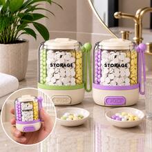 7-Day Push-Button Pill Box, Portable Round Weekly Medication Storage Container, 4-Compartment Design With Handle, Button-Style Pill Dispenser For Vitamins, Capsules, Tablets, Suitable For Travel, Home And Daily Use - View 17