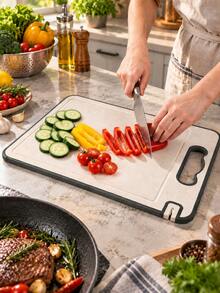 3-In-1 Kitchen Cutting Board, Large 16*11 Inch Double-Sided Chopping Board With Built-In Juice Groove And Grinding Area, Easy To Clean - View 13