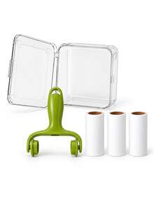 5/3pcs Mini Portable Lint Roller Set, Travel Lint Remover With Storage Case, Airplane Cruise Essentials, Car Interior Accessories, Vanity Desk Accesso - Multicolor - View 19