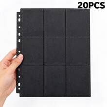 10pcs/20pcs Double-Sided Replacement Card Sleeves, A4 11-Hole 9-Pocket Index Pages, Loose-Leaf Binder Pockets, Suitable For Sports/Games/Business Cards, Photo Album Organizer - Multicolor - View 8