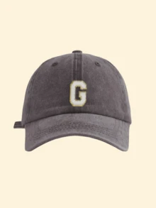 1pc Baseball Cap With A-Z Letter, Classic Snapback Hat, Lightweight Breathable Sun Protection Hat, Suitable For Daily Commute, Street And Casual Wear - Brown - View 29