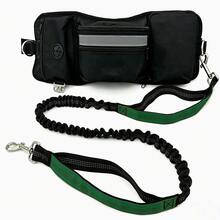 Pet Dog Leash With Multifunctional Waist Bag - Adjustable Waist Belt, Outdoor Sports, Walking, Jogging, Hands-Free Pet Leash - Elastic, Reflective, Suitable For Large, Medium And Small Dogs - Multicolor - View 13