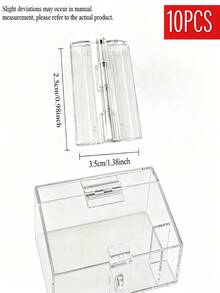 18/10/5件組 壓克力透明免鑽孔無縫小合頁，適用禮品盒手工機構、模型場景小門、收納透明盒蓋、音樂盒、展示盒 - 套裝 - 查看 7
