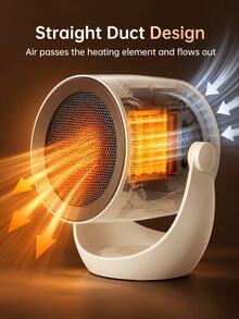 SOKANY A003 Desktop Space Heater, Portable Electric Heater For Home, Fast Heating With Adjustable Angle, Suitable For Bedroom, Living Room, Dormitory, Keeps Hands And Feet Warm - White - View 5