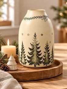 Christmas Forest Vase, Holiday Vase With Pine Tree Pattern, Christmas Table Centerpiece Decor For Living Room Dining Table Home Decoration - Selected Items - View 8