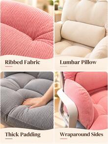 Thickened Backrest Chair Cushion, Integrated Soft Seat Pad And Back Support, Soft Enveloping Office Chair Cushion, Suitable For Office Desk, Student Dorm, Study Chair And Home Seating, Holiday, Cyber Monday, Christmas Gift - Multicolor - View 10