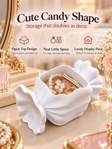 2pcs New Creative Candy-Shaped Storage Boxes, Desktop Organizer For Candy, Jewelry, Earrings, Rings, Hair Accessories, Keys And Miscellaneous Items, Suitable For Bedroom, Vanity, Desk And Home Decor - Multicolor - View 5