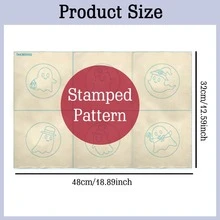 6pcs Coaster Set DIY Punch Needle Kit For Beginners – Includes Punch Needle, Yarn, Instructions, Hoop & Pre-Printed Fabric (Different Flowers). Creative Cup Decoration Or Gifting. 2D Printed Punch Needle Starter Kit - 6pcs - View 7
