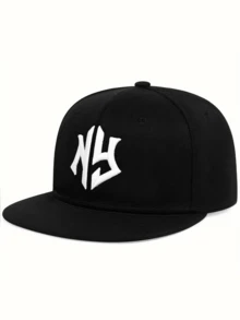 1pc Men's Geometric Pattern Embroidered Hip Hop Hat, Outdoor Adjustable Sun Protection Casual Cap, Spring/Autumn - Red - View 9