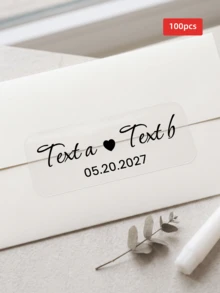 1/50/100pcs Customizable Personalized Sticker Labels, Customizable Text Labels, Suitable For Party Favors, Invitations, Wedding Gift Box Decoration, Item Differentiation, Perfect For Newlyweds, Bridesmaids, Groomsmen, Friends, Colleagues, Family, Suitable For Back To School, Business Travel, Wedding Ceremony, Wedding Banquet, Engagement Party, Holiday Events, Birthday Party - Multicolor 1 - View 19