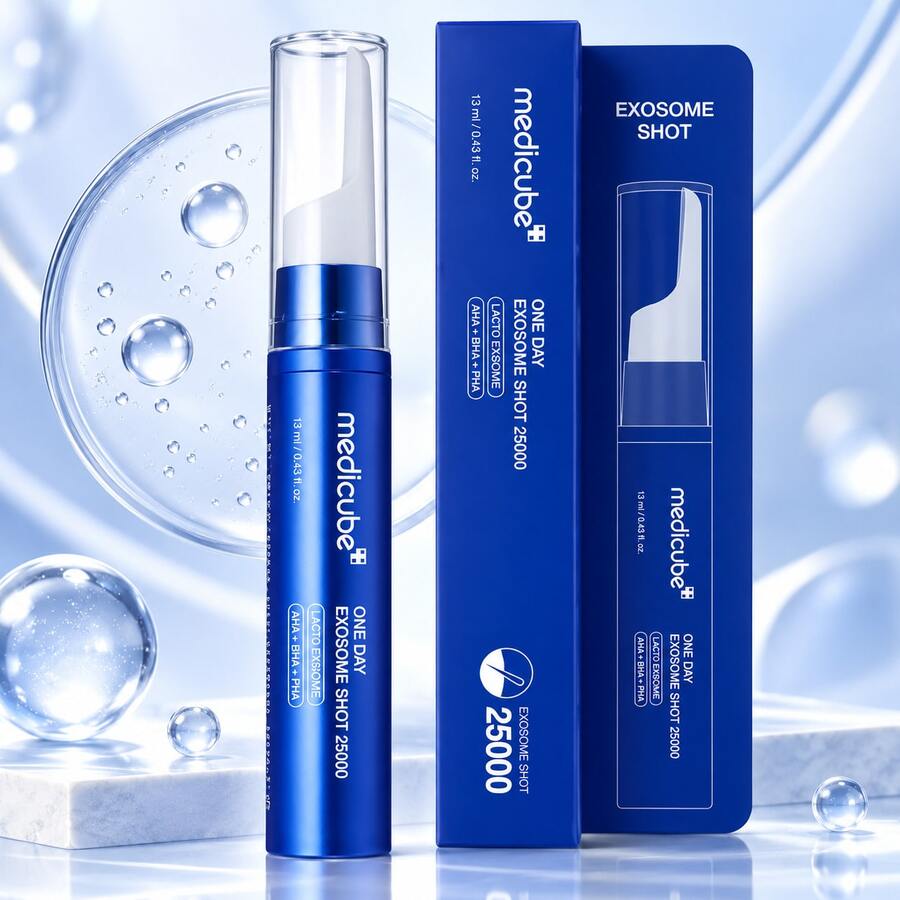 Medicube ميديكوب ون داي إكسوسوم شوت 25000 سيروم 13 مل - سيروم وجه كوري للعناية بالمسام والملمس - Retinol - مشاهدة 1