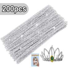100/200pcs 64 Colors 30cm Value Pack DIY Vibrant Thick Bendable Soft Fuzzy Long Pipe Cleaners Set, Plush Tinsel Twist Sticks Bulk With Video Tutorial, Fuzzy Wire For DIY Christmas Decoration Festivals, Handcraft Projects Sticks Art Crafts Beginners - Multicolor - View 70