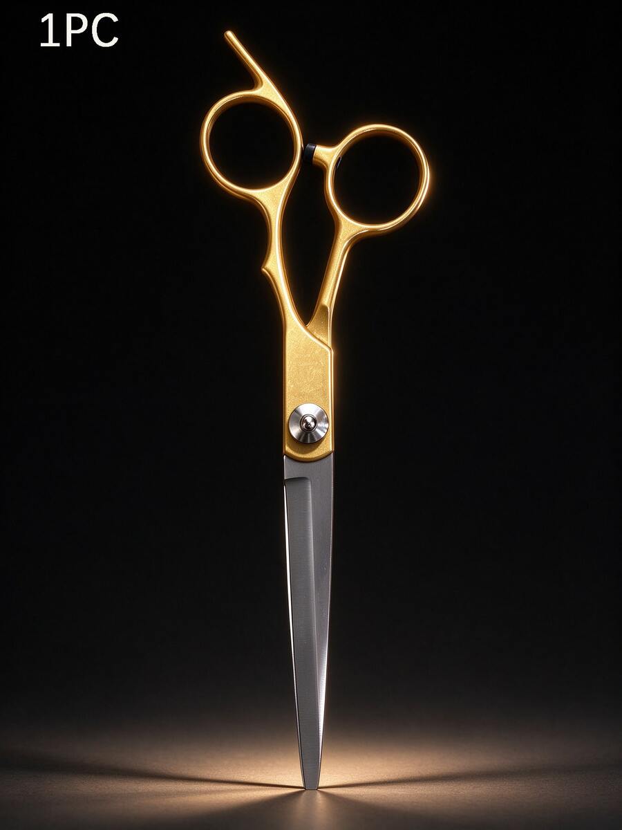 1pc/2pcs/8pcs Professional Hair Cutting Scissors Set, Gold Barber Scissors Set, Stainless Steel Hairdressing Shears For Salon And Home Haircare - Multicolor - View 1