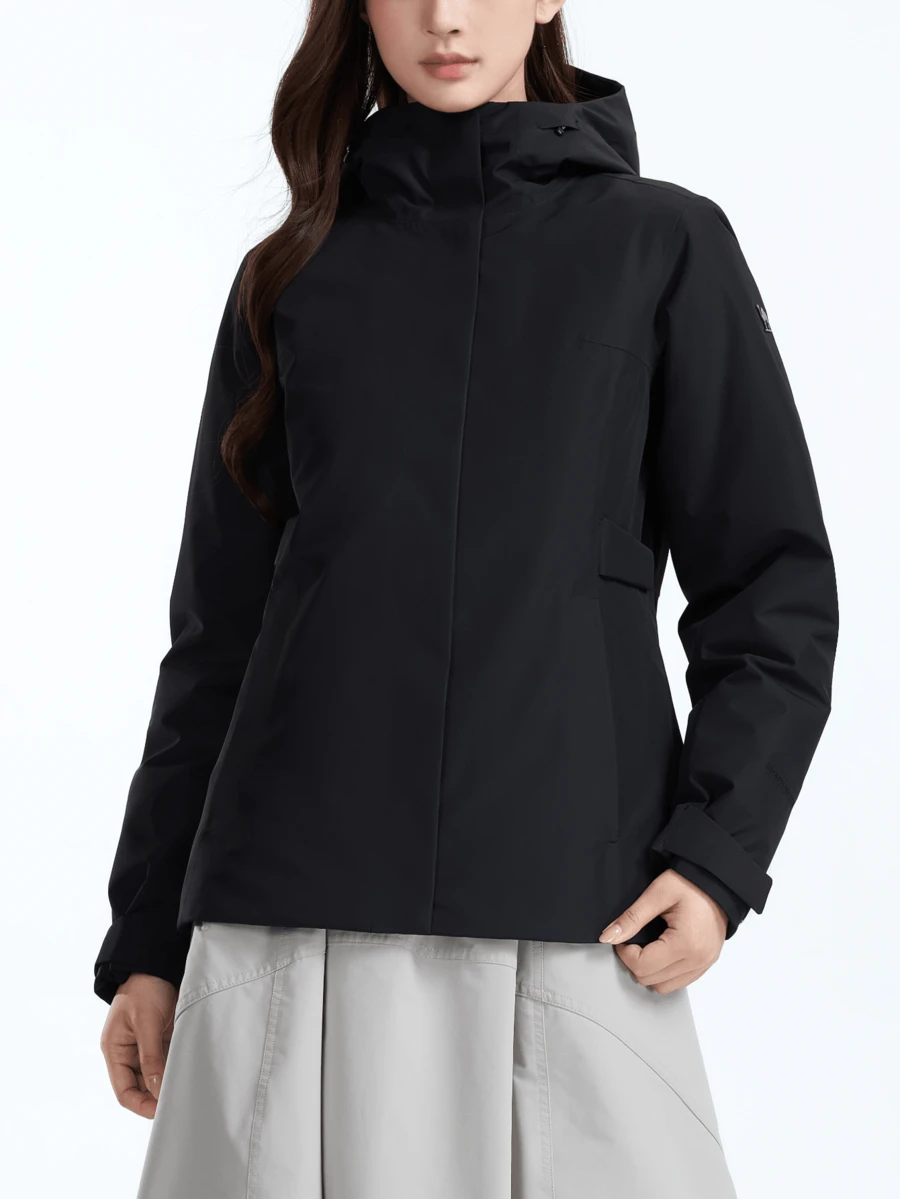 CAMEL CROWN Women's Goose Down Padded Jacket 90% Down Content 700 Fill Power Graphene Heating Lining, Windproof Water-Repellent Warm Outdoor Coat - Phantom Black - View 1