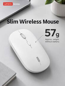 Lenovo 2.4G Wireless Mouse + Keyboard Set, Business Office Home Use Wireless Suit, Slim Keyboard, Compact Mouse, Multi-Device Compatible, Classic Color Mouse & Keyboard - White - View 6