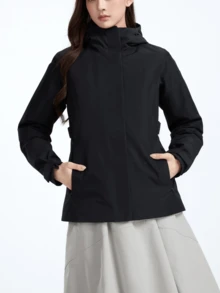 CAMEL CROWN Women's Goose Down Padded Jacket 90% Down Content 700 Fill Power Graphene Heating Lining, Windproof Water-Repellent Warm Outdoor Coat - Phantom Black - View 3
