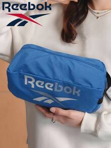 Reebok Unisex Printed Sports Storage Bag, Portable Large Capacity Travel Toiletry Bag, Lightweight Gym Bag - Blue - View 5