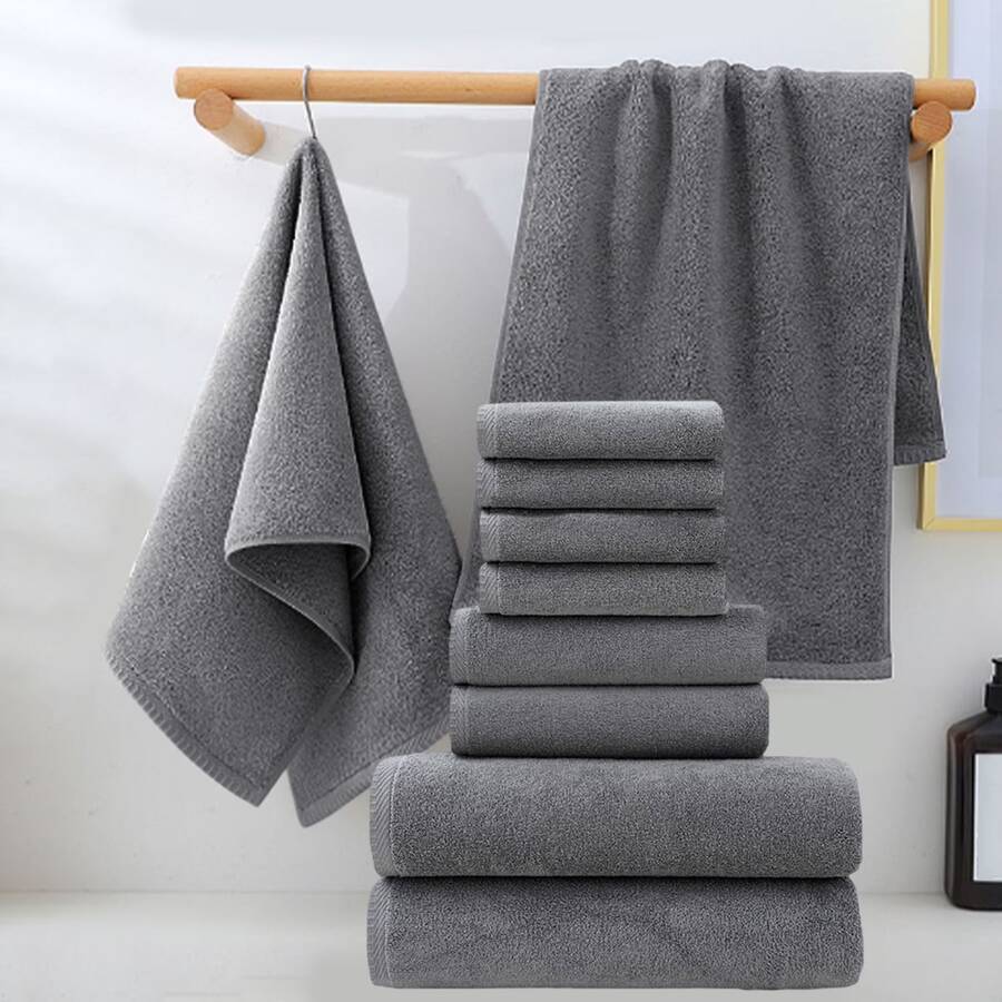 Bath Towel Set, Bath Towel Packs | 2 Towels, Absorbent And Quick-Drying - Grey - View 1