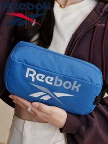 Reebok Unisex Printed Sports Storage Bag, Portable Large Capacity Travel Toiletry Bag, Lightweight Gym Bag - Blue - View 3