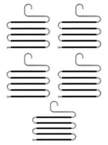 3pcs 5-Tier Pants Hanger, S-Shaped Stainless Steel Multi-Layer Pants Rack With Non-Slip Pads, Open-Design Space-Saving Closet Organizer For Jeans, Dress Pants, Scarves - Multiple Styles and Colors - View 17