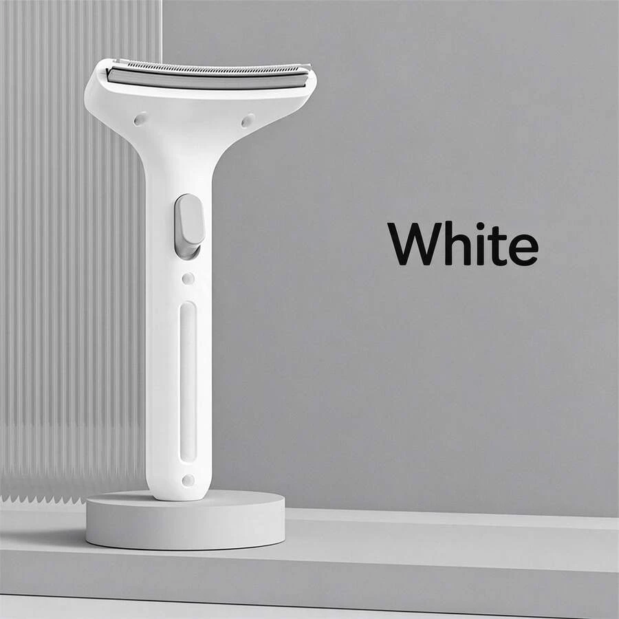 1pc One-Click Self-Clean Pet Shedding Comb, Wide Curved Stainless Steel ...