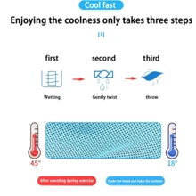 3 Packs Cooling Towels For Neck, Soft Breathable Mesh Ice Towel With Portable Storage Box & Carabiner, Quick Dry Chilly Towel For Sports Hiking Camping Running Gym Workout - A - View 4