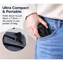 2-In-1 6.5 Inch Adjustable Desktop/Handheld Tripod With Smartphone Holder, Compatible With All Smartphones, DSLR Cameras And Camcorders, Can Be Used As Desktop Or Handheld + Fiber Cloth - Black - View 4