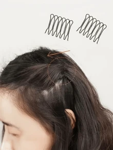 10 Pcs Invisible Hair Finishing Fixer Combs,Metal Wire Teeth Hairpins ...