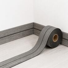 1pc PVC Wood Grain Baseboard, Self-Adhesive Wall Trim 118in X 3.15in ...