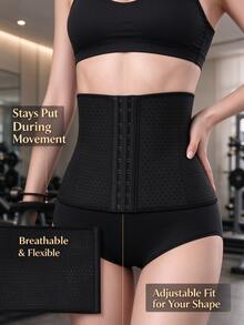 High Elasticity Mesh Waist Belt With Multi-Row Hook And Eye Design, Suitable For Fitness, Yoga, Pilates, Dance And Various Sports Training - Multicolor - View 4