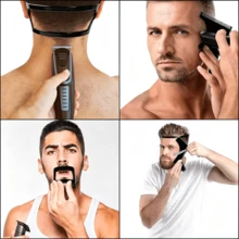 4-In-1 Beard Trimming And Styling Kit - Includes Hairline, Beard, Beard Line And Neckline Templates, With Odorless Plastic Brush Comb, Men's Guide Set, Beard Styling Haircutting 4-Piece Set, Beard Styling Board, Hair Styling Comb, Beard Styling Tool, Neck Haircutting Board - Multicolor - View 3