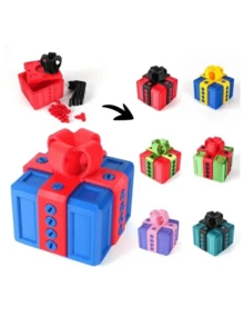 2pcs Annoying 3D Printed Gift Box, Adult Gift Card Cash Puzzle Box, Fun Stress Relief Box - Multicolor - View 2