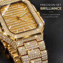 Men's Fashion Square Diamond-Encrusted Watch, Square Hip-Hop Diamond-Encrusted Bracelet Watch - Mouldless - View 2