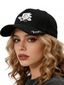 1pc/2pcs Floral Pattern Printed Unisex Street Style Outdoor Sports Baseball Cap & Crossbody Bag, Adjustable, Gift For Yourself Or Friends - Multicolor - View 4