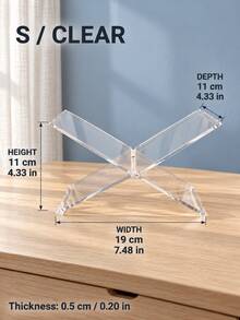 Acrylic X-Shaped Bookshelf Reading Stand, Bookshelf Base, Bookshelf Bracket, Desktop Book, Photo Album, Magazine Display Rack, X-Shaped Bookshelf, Reading Tray Stand - Multicolor - View 10