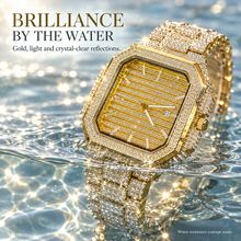 Men's Fashion Square Diamond-Encrusted Watch, Square Hip-Hop Diamond-Encrusted Bracelet Watch - Mouldless - View 1