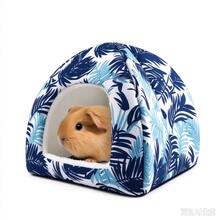 Hamster Cage, Guinea Pig Tunnel, Small Pet Hideout, Suitable For Tree Kangaroo, Hedgehog And Rabbit - Blue Leaf - View 2