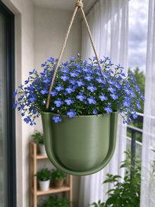 Hanging Planter Pot For Balcony, Hanging Basket For Green Plants, Indoor Courtyard Hemp Rope Hanging Flower Pot, Hanging Planter For Spider Plant, Pothos, Potted Plants, Creative Home Aerial Gardening Planting Pot - Hanging Flower Pot - View 5