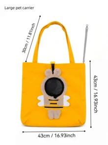 1pc Pet Travel Bag For Cats And Dogs, Crossbody Handbag, Convenient For Outings And Walks, Small Dog Head-Out Shoulder Bag, Breathable Pet Carrier, Suitable For All Seasons - Multicolor - View 11
