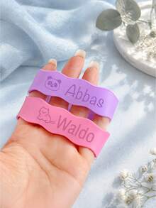 Personalized Engraved Silicone Water Bottle Sleeve, Water Bottle Label, Customized Non-Slip Straw Cup Label Gift Box, Engraved Cup Sleeve Gift, Ideal Gift For Children And Families, Non-Slip Silicone, Heat Resistant, Insulated Cup Base - Multicolor - View 6